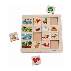 beleduc 分類拼圖 Set 12片 環境主題木製 適合3歲以上兒童, 1組
