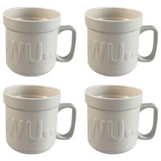 THE ZAKKA 基本款字母漱口杯, 白色, 4個