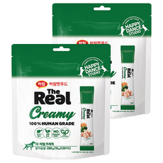 하림펫푸드 강아지 더리얼 크리미 짜먹는 간식 25p, 닭가슴살, 250g, 2개