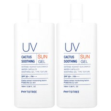 피토트리 선인장 수딩 아쿠아 선젤 SPF50+ PA+++, 100ml, 2개