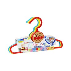 LEC ANPANMAN 麵包超人 兒童衣架 3入, 藍+紅+黃, 1組
