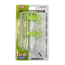 Q寶 寵物懸掛式滾珠飲水器, 不鏽鋼吸嘴 雙層掛鈎 犬貓通用, 顏色隨機, 1個