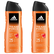 adidas 愛迪達 男性三合一潔顏洗髮沐浴露 超越魅力, 400ml, 2瓶
