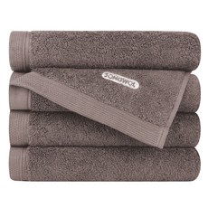Songwol 松月 Comfort Ground 飯店毛巾 200g 40支精梳棉, 4個, 棕色