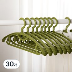 Isabelle Home 寬肩防滑衣架, 30入, 綠色