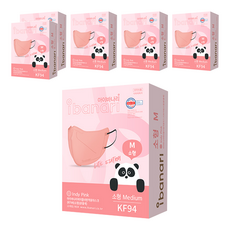 ibanari 童款輕薄防護C型口罩 KF94 M號, 粉紅色, 10片, 6盒