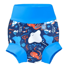 Splash About 3D游泳尿布褲 海底大冒險, Neoprene潛水專用面料, UPF50+防曬, L(40~47cm), 1件