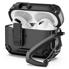 Sinjimoru AirPods Armor-Lock 防丟失鎖定保護殼, 1個, AirPods Pro 3, 黑色