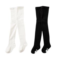 JumpingChickpea 嬰幼兒基本款連腳褲襪 2雙組