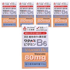 Jen Sheng 人生製藥 渡邊 維他命B6 膜衣錠 80mg, 80錠, 5盒
