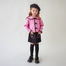 WALTONKIDS 女童蝴蝶結羅馬布開襟衫上下裝套組