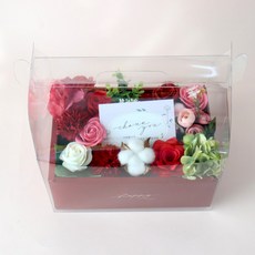 MORIANN 燈飾花籃鈔票禮盒, 紅色