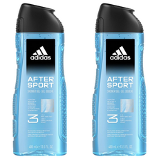 adidas 愛迪達 男性三合一潔顏洗髮沐浴露 運動修復, 400ml, 2瓶