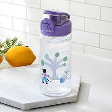 Modern House 奇趣貓一鍵式水瓶, 1個, 紫色, 500ml