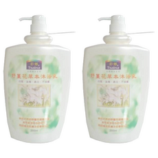 Tsaina 彩娜 野薑花草本沐浴乳, 日製、溫和、清爽、不含皂鹼, 2L, 2瓶