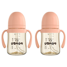 유비맘 시그니처 빨대컵, 200ml, 2개, 딸기