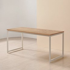 하모벨 티체 스틸 데스크 방문설치, 오크 + 화이트