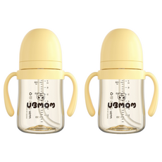 유비맘 시그니처 빨대컵, 200ml, 2개, 바나나