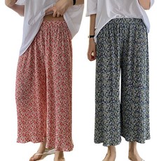 Poplar&C 女性涼感百褶闊腿褲 2件組 P25SMP051901