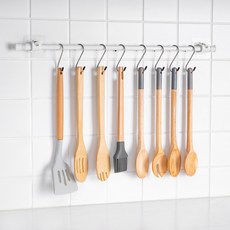 깔끔대장 틈새걸어봉 틈새 수납 압축봉 L, 화이트, 4개