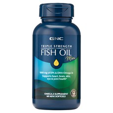 GNC 健安喜 三倍魚油迷你軟膠囊, 1.1g, 60顆, 1罐