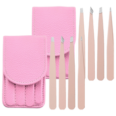 Doodle Cat 美容鑷子4件組, 粉紅色, 2套