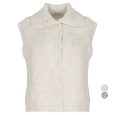 BURU N JUDY 女款高領鈕扣針織背心 BOSAVT501A