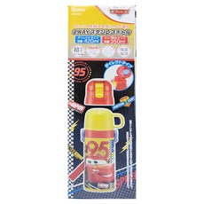 Skater 不鏽鋼保溫水壺 直飲 + 杯蓋組, 閃電麥坤, 420ml, 1組