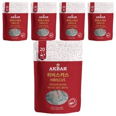 아크바 히비스커스 피라미드 티백, 1.5g, 20개입, 5개