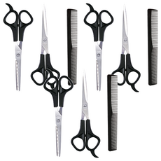 두림스 가정용 미용 가위 3종 세트, 3개, 블랙