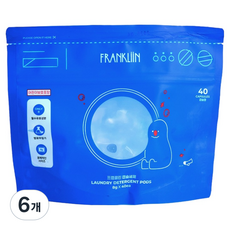 FRANKLIIN 아기 캡슐세제, 8g, 40개입, 6개