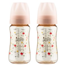 inb 2合1 PPSU奶瓶, 無奶嘴, Beige Pink, 300ml, 2入