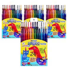 GLOBE CHEMICAL 透明色鉛筆, 24 種顏色, 4個