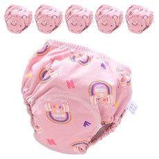 스타도어 유아용 큐트패턴 배변팬티 2p 세트, 무지개, 3개