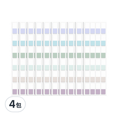 索引貼紙 淺色, 4包, 240張