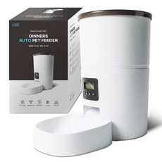 DING DONG PET 自動寵物餵食器晚餐DU3L-KS, 3L, 白色的