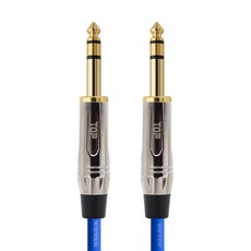 HDtop 金屬 5.5 立體聲 TRS 連接線 0.5m, 藍色, 1個, HT-TP3825