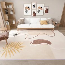 西格傢飾 現代簡約水晶絨地毯 140 x 200cm 一葉之秋