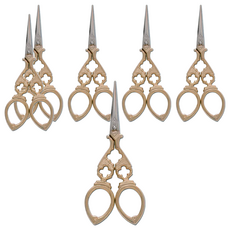 Posh Living 復古小剪刀，不鏽鋼材質，日本設計, 古銅, 6個