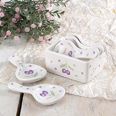 SMF 梅花圓勺碟5P+醬碗, 1套