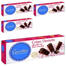 Gavottes Crepes Dentel 黑巧克力, 90g, 4個