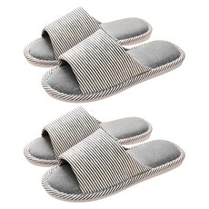 아리코 스트라이프 거실화, 블루그레이, 2개