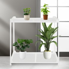 데일드 녹방지 화분선반 800 x 300 x 900 mm, 바닐라, 2단