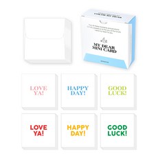 워너디스 러브레 미니 감사 카드 6종 x 4p 세트, 컬러 마이 디얼, 1세트