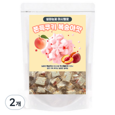 설화눈꽃 마시멜로 쫀득쿠키 복숭아맛, 100g, 2개