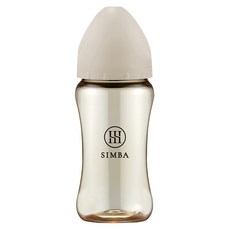 Simba 小獅王辛巴 蘊蜜鉑金PPSU寬口防脹氣奶瓶 新生適用, 杏茶, 270ml, 1瓶