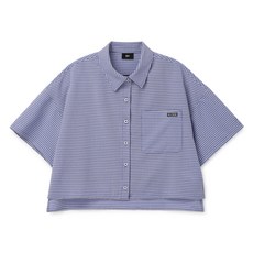 R10U 女童無袖T恤疊穿短版格紋襯衫 U2421B353