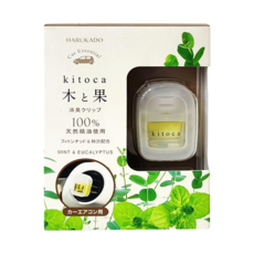 HARUKADO 晴香堂 木&果 車用香氛 4ml, 薄荷 + 尤加利, 天然精油，車用除臭，清新空氣, 1個