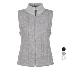 luxgolf 女性全拉鍊麻花防風針織背心 LB4W508W