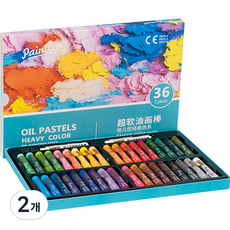 메이크마인 그래피티 에스테틱 오일 파스텔 울트라 소프트, 36색, 2개